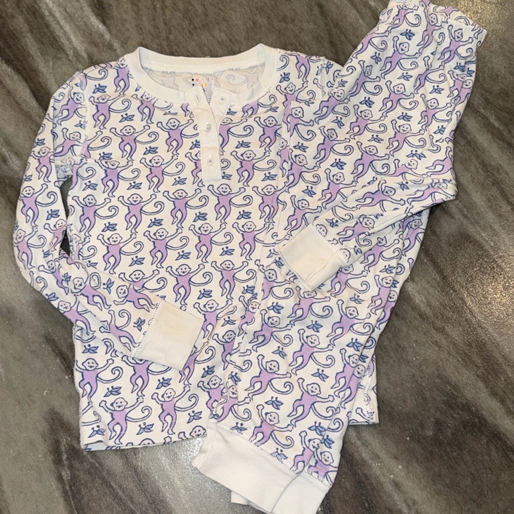 Roller rabbit purple monkeys little girl 6